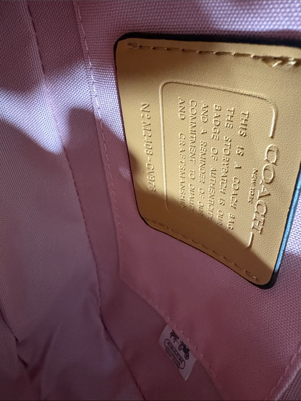 Coach Pink Signature Chain Shoulder Bag - Picture 6 of 6
